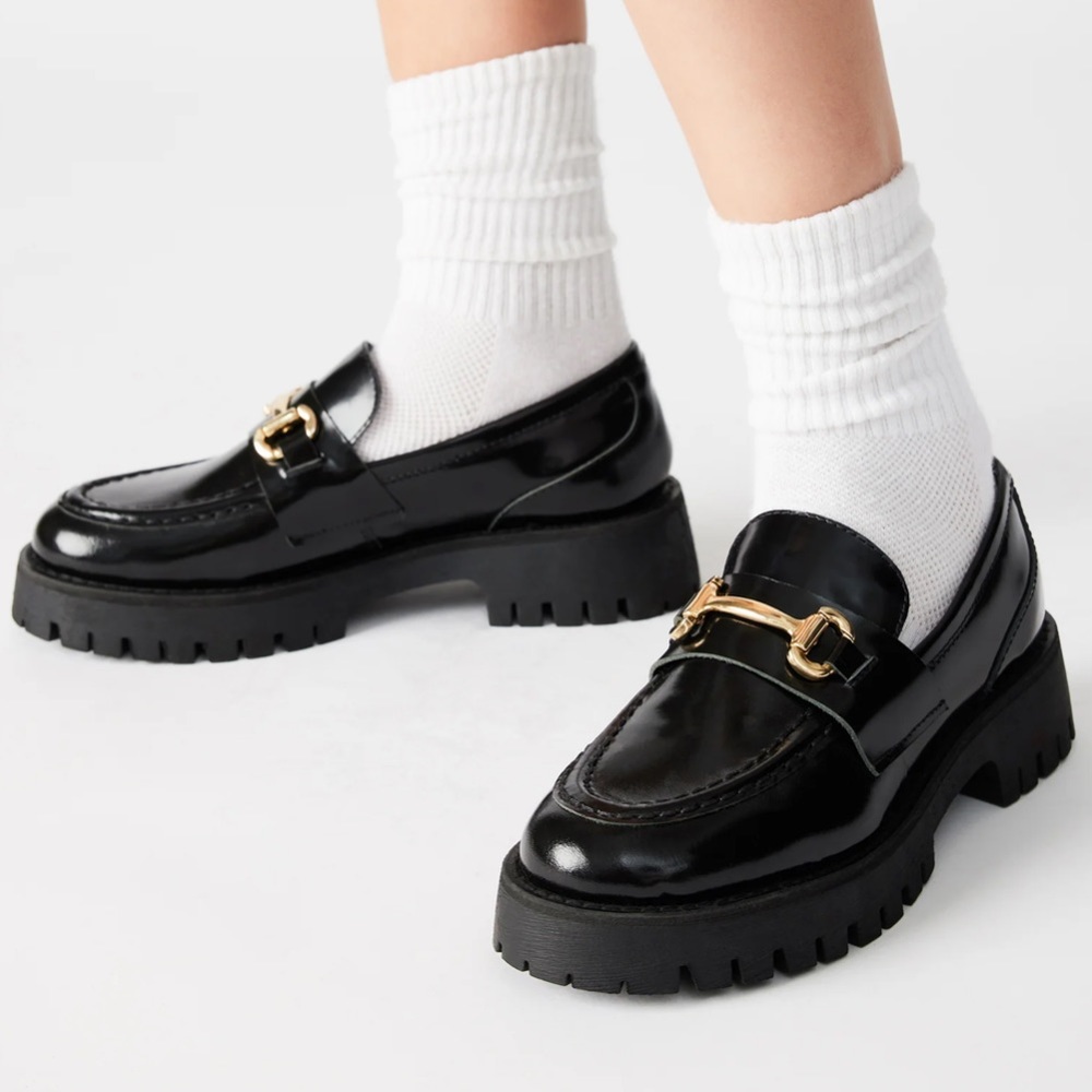 Steve Madden lando black loafers